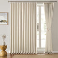 80 Inch Wide Patio Sliding Door Curtain 108 inches Long, Silky Panel Privacy by KEQIAOSUOCAI