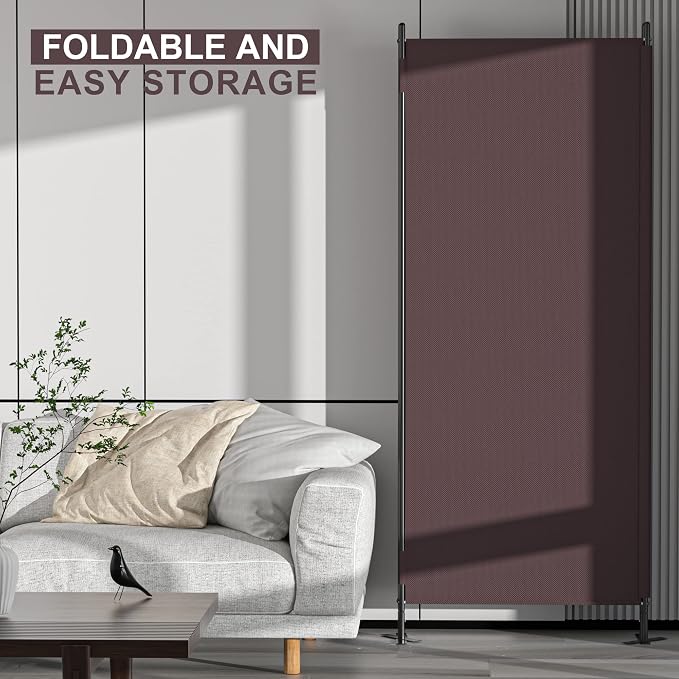 Room Divider Panel 6Ft Privacy Screen Wall Divider, Portable Room Partition - Image 4