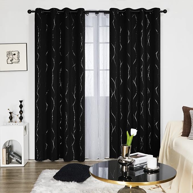 Deconovo Living Room Curtains 84 Inches Long, Thermal Insulated, Room Darkening by Unknown