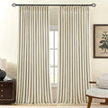 Pinch Pleated Linen Curtains 100% Blackout 108 Inches Long by AUSSPVOCT