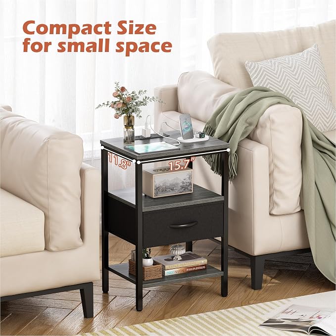 SUPERJARE Nightstand Set of 2 - Image 6