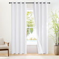 NICETOWN White Blackout Curtains 84 inches Long, Grommet 100% Blackout Window by NICETOWN
