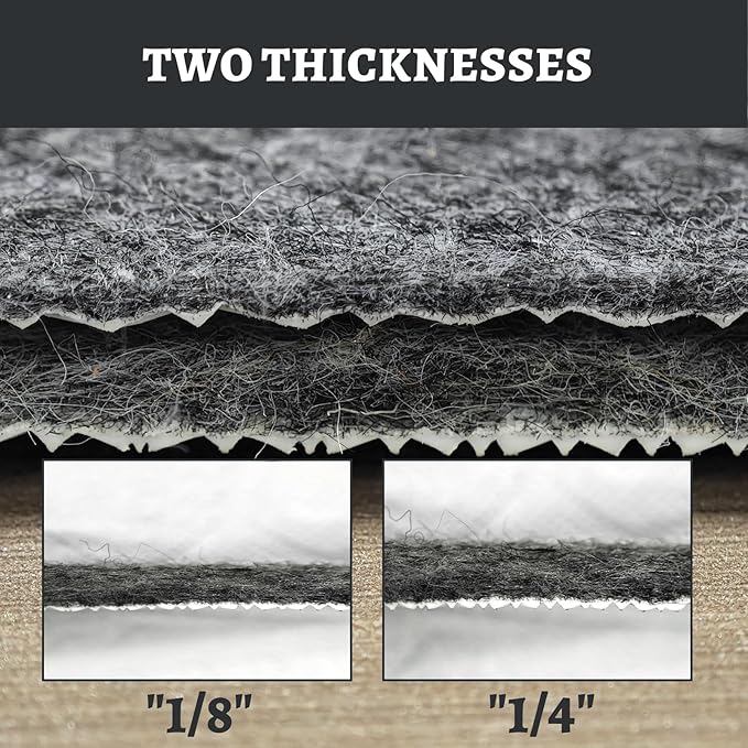100% Waterproof Rug pad, 7x9 ft Area Rug Non-Slip Rug Pads, 1/4" Thick Carpet Pads for All Floors and finishes, Felt pad for Hardwood Floors, Keep Carpets in Place Soft and Secure