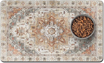 Pet Food Mats for Floor, Absorbent Dog Mat for Food and Water Dispenser Mat, Dog Food Mat Quick Dry Cat Food Mat Pet Supplies