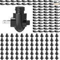 Tuanse 80 Sets Plug in Night Light Module Night Light Base with Shade Mounting Clip Plastic Lights Rotating Base for Making Your Own Decorative (Black)