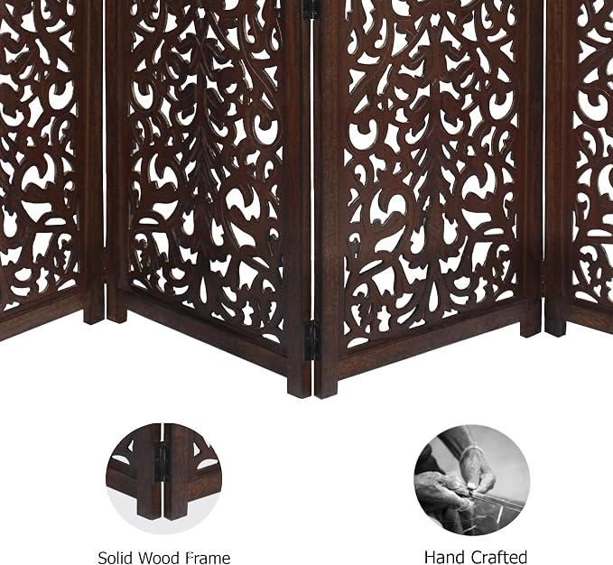 COTTON CRAFT Room Divider Wood Screen - Image 6