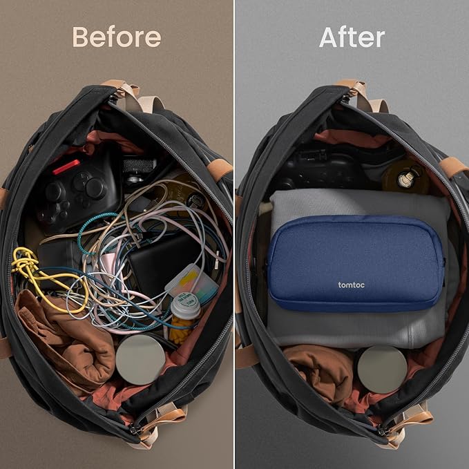 tomtoc Electronics Organizer Travel Case, Cable Organizer - Image 10