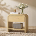 Night Stand 1-Drawer and 1 Storage Shelf Nightstand 24" H Metal Handle Modern by TheBeautyofRusticRefined