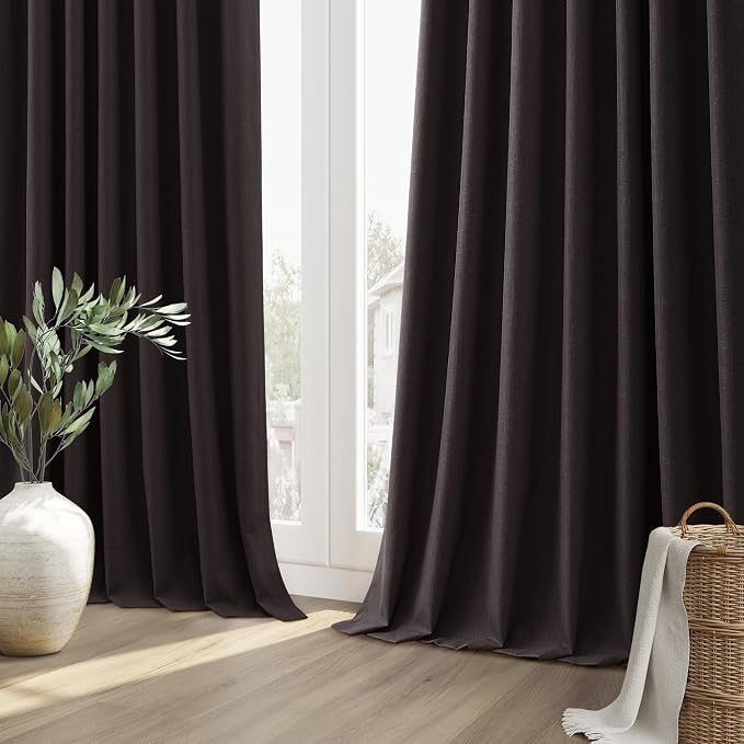 100% Blackout Curtains 90 Inch Length 2 Panels Set - Image 10