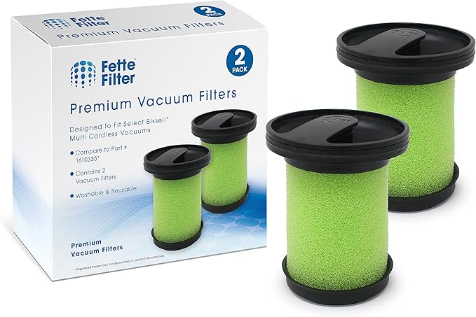 Fette Filter -1610335 Vacuum Filter Compatible with Bissell Multi Reach Cordless Vacuum Model # 1985 1985T 2151A 21512 21513 2151C 2151V Compare to Part # 1610335 (2QTY)