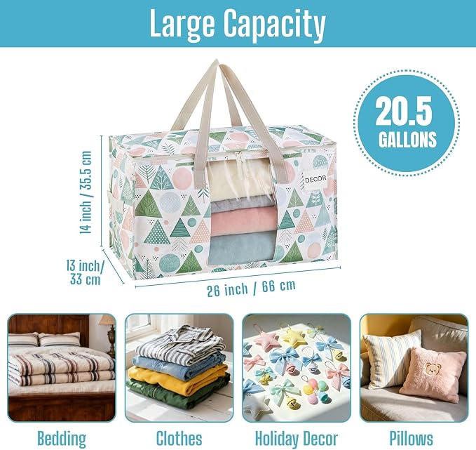 VENO 4 Pack Moving Bags, Large Christmas Storage Bins - Image 3