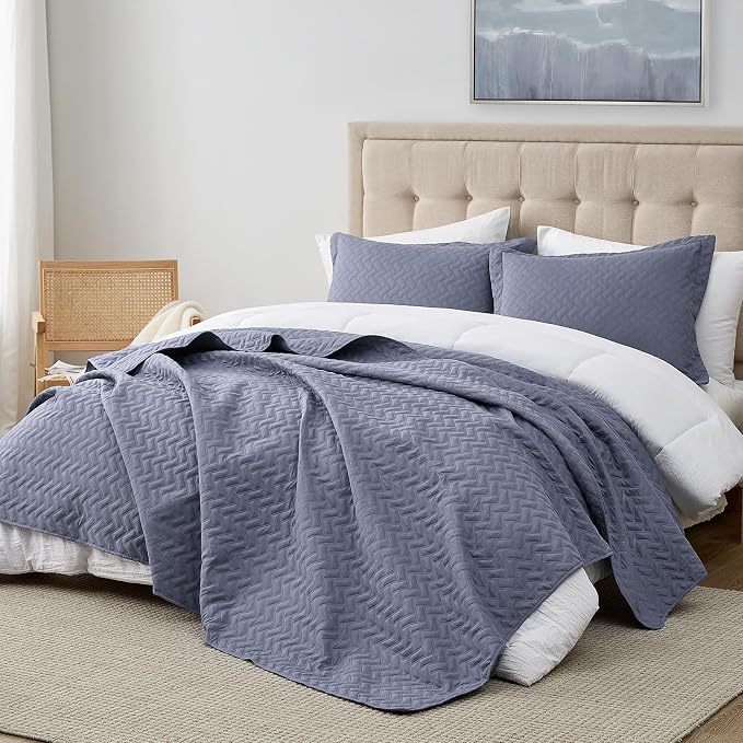 Hansleep Greyish Blue Quilt King Size - Image 2