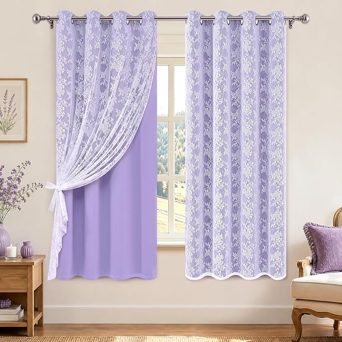 Yinhua Purple Blackout Curtains by yinhua