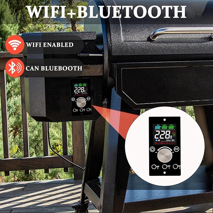 Replacement Pit Boss Digital Thermostat Controller Board with WiFi and Bluetooth Function, can Connect to Mobile APP, Easier to Control Grill Temperature