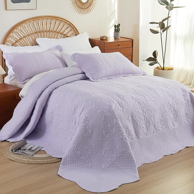 EVENHUG Oversized King Bedspreads California King Quilt Set by EVENHUG
