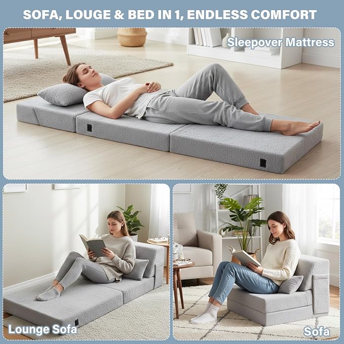 Convertible Folding Sofa Bed Single Size - Image 4