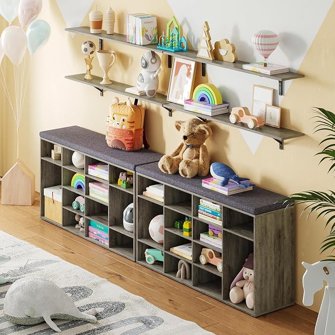 Long Wall Shelves, 55.1Inch Wooden Floating Shelves - Image 8