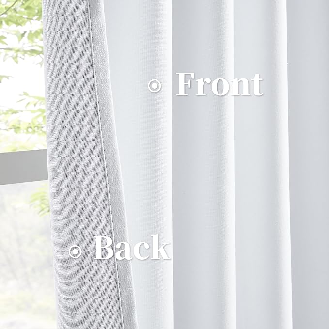Linen 100% Blackout Curtains 120 Inches Long 2 Panels Set Burg 10 FT Length - Image 4