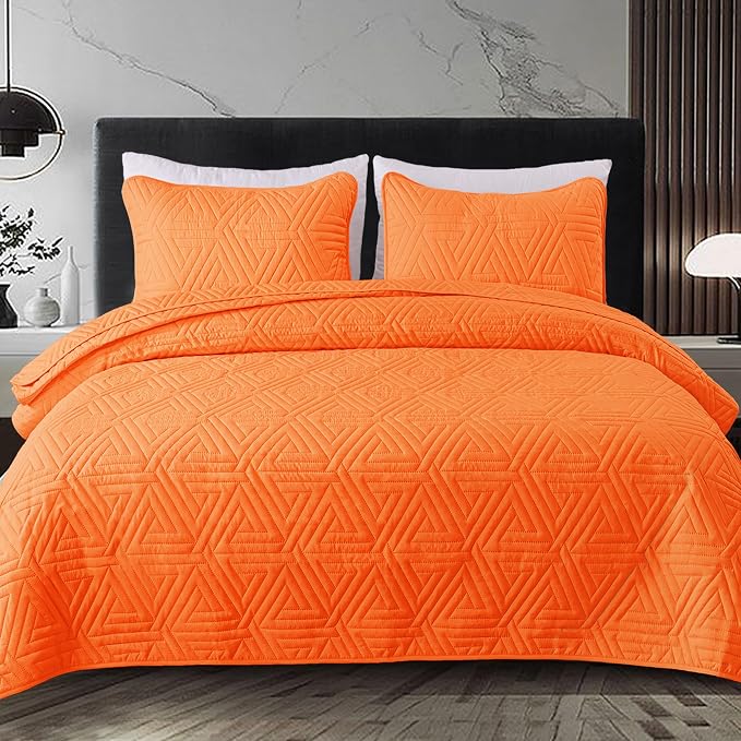 Whale Flotilla Soft Geometric King Quilt Set - Image 9