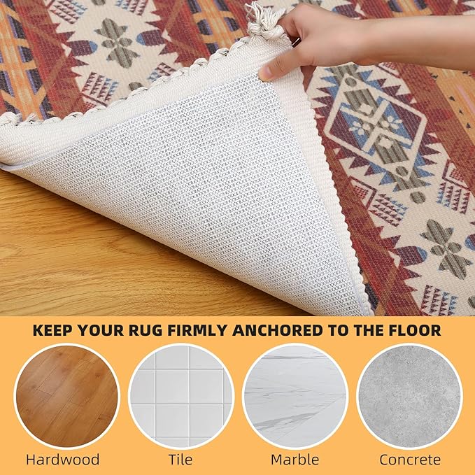 Non Slip Rug Pad, Natural Rubber Backing Rug Pads 1/4” Thick, Felt Rug Gripper Pad, Non Slip Under Carpet Mat, Under Rug Cushion for Hardwood Floors, Carpet Runners (2x8FT)