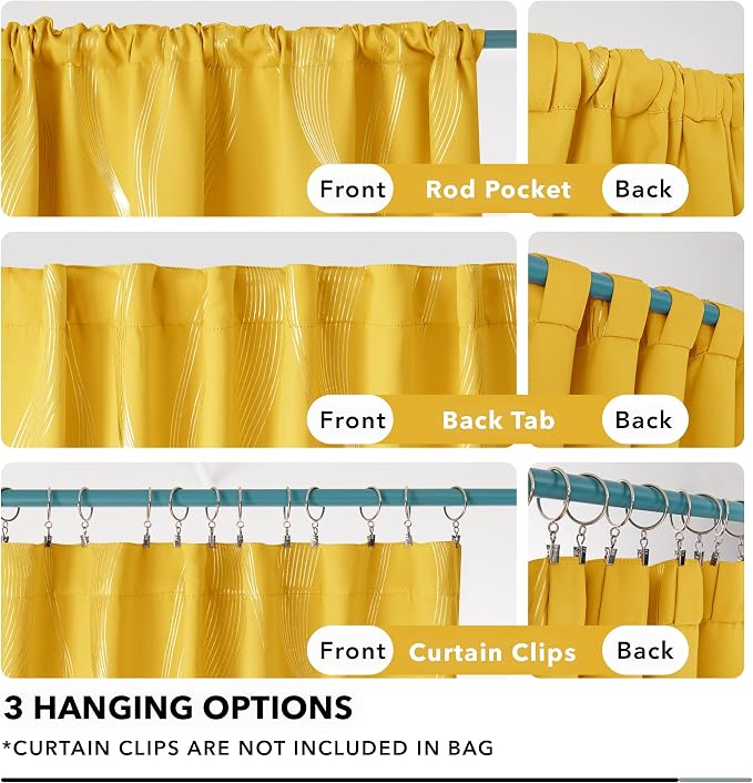 Deconovo Blackout Back Tab Curtains - Image 5