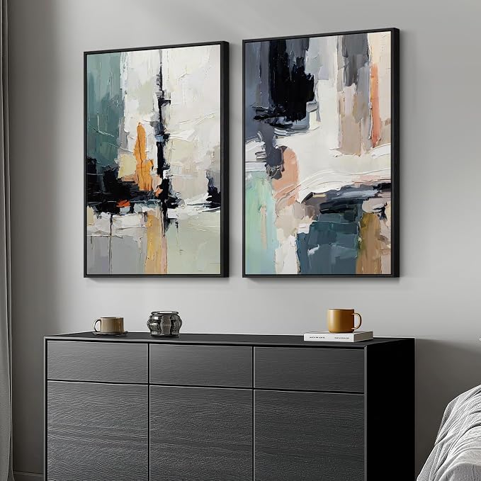 Framed Colorful Abstract Wall Art - Image 2