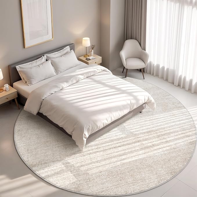Round Rugs 8ft, Circle Washable Area Rugs - Image 2