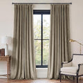 Taupe Room Darkening Curtains 84 inches Back Tab, 2 Panels | Privacy Protect by StangH