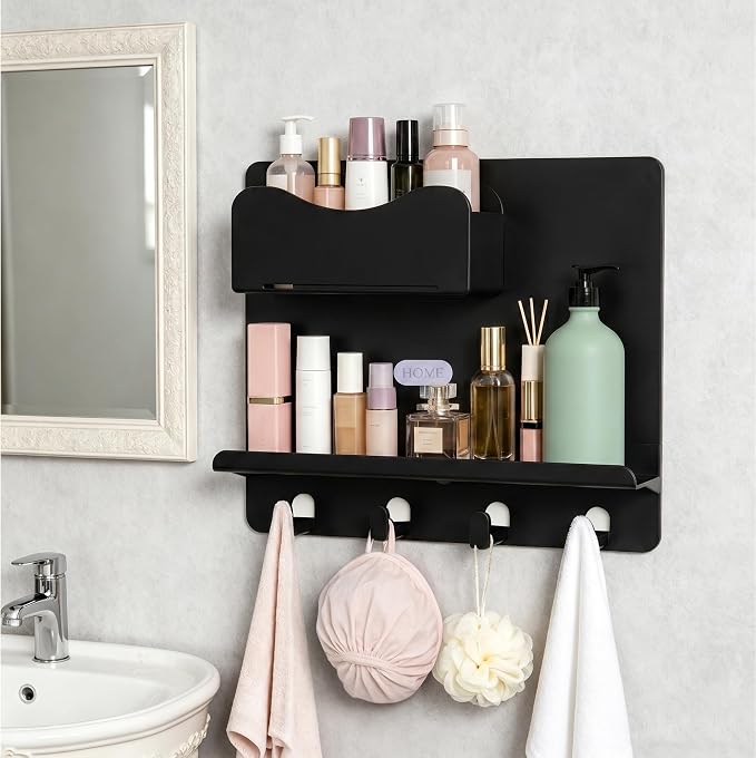 Bedside Shelf Wall Mount, Adhesive Bedside Shelf Accessories Organizer - Image 6