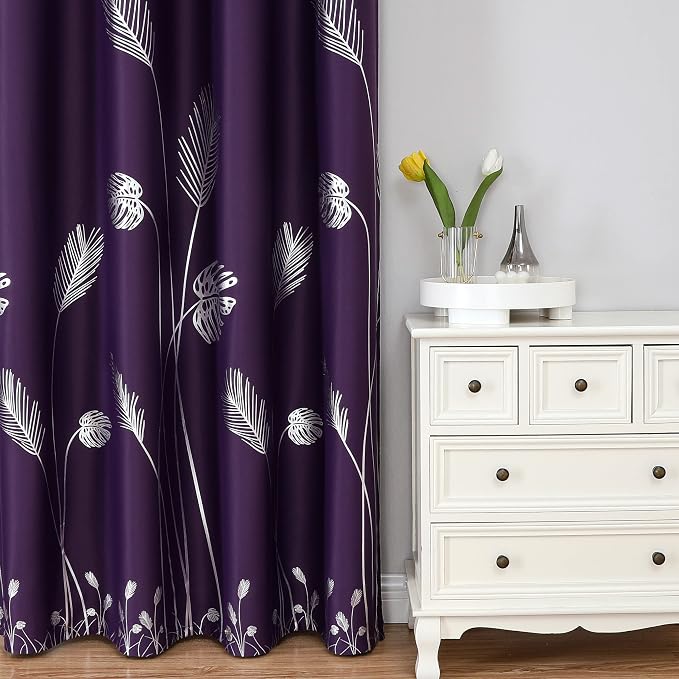 Purple Blackout Curtains for Sliding Door - Image 2
