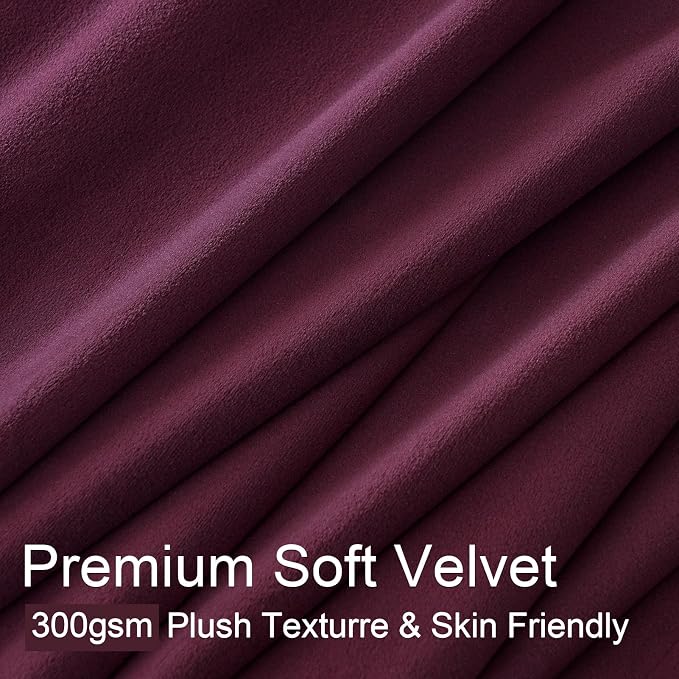 108 Inches Long Purple Velvet Curtains - Image 3