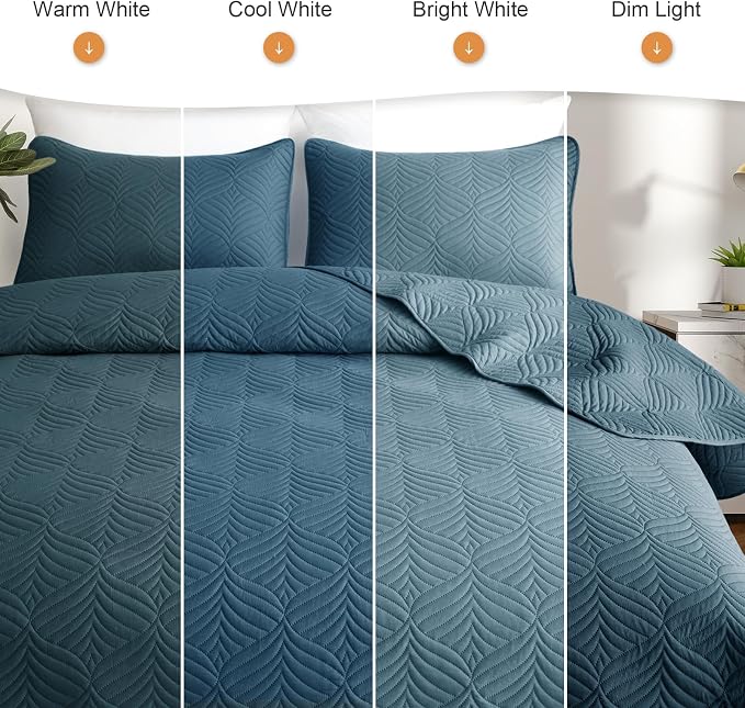 Whale Flotilla Extra Soft Queen Quilt Bedding Set, Lightweight Bedspreads | - Image 6
