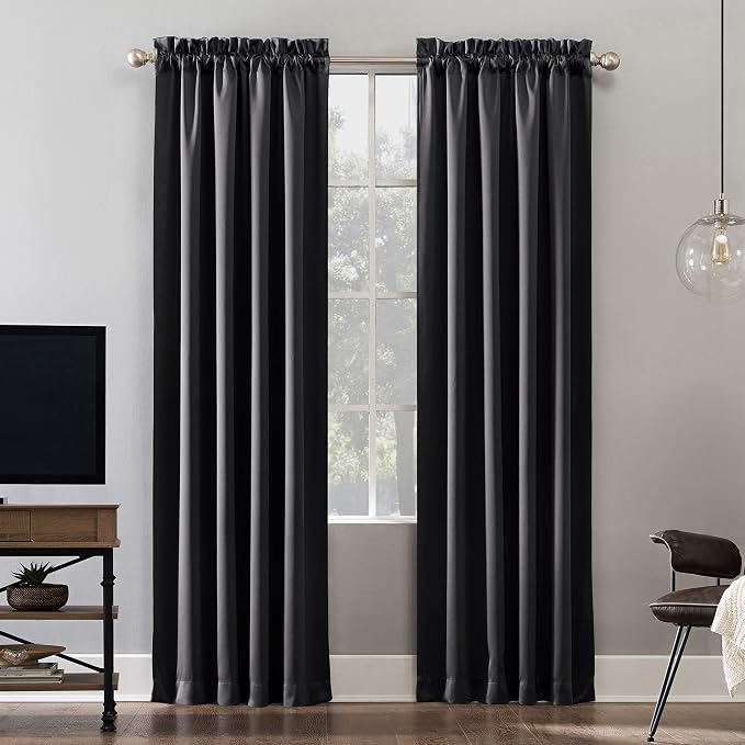 Sun Zero Oslo Theater Grade Extreme Total Blackout Rod Pocket Curtain Panel by SunZero%E2%84%A2