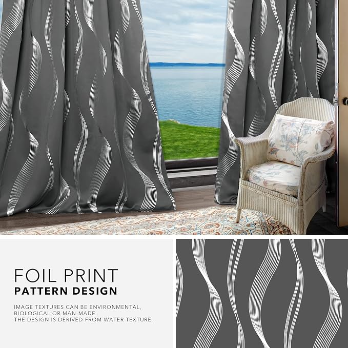 Deconovo Blackout Back Tab Curtains - Image 7