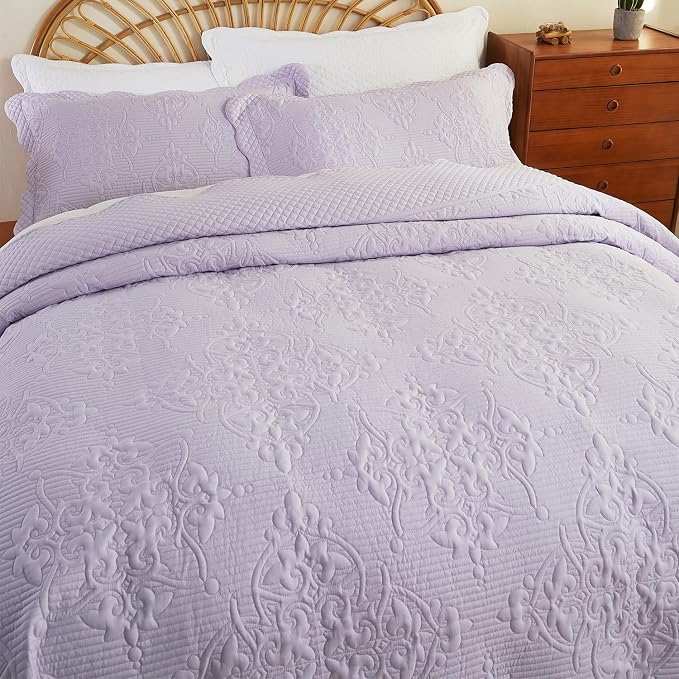 EVENHUG Oversized King Bedspreads California King Quilt Set - Image 8