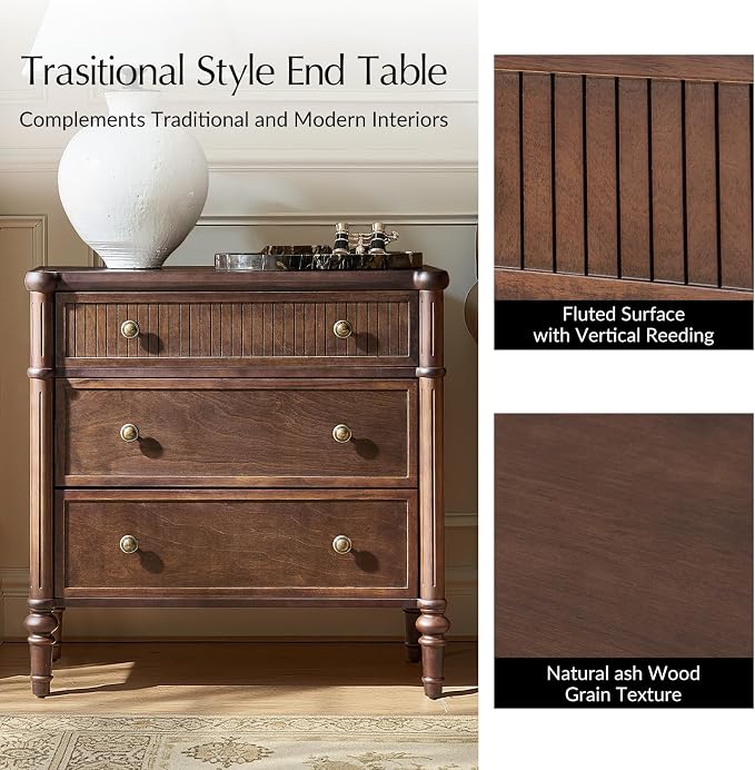 HULALA HOME Traditional End Table - Image 3