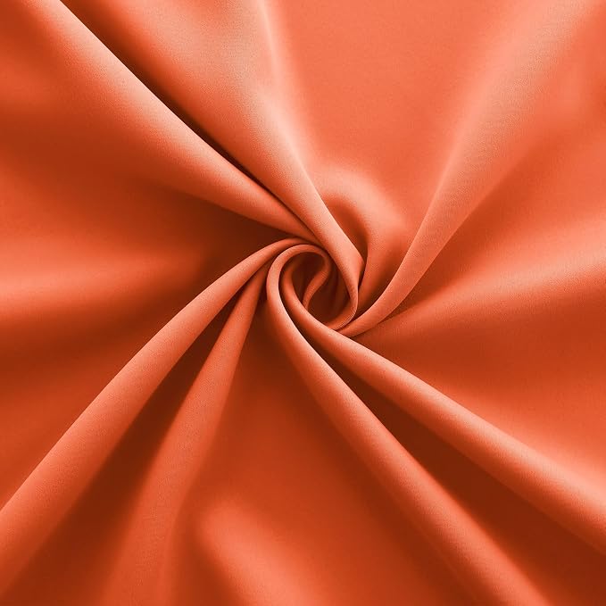 KOUFALL Orange Blackout Curtains 2 Panels, Thermal Insulated Curtains - Image 6