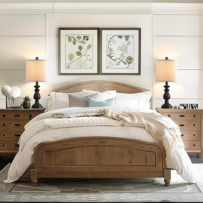 Traditional Table Lamp Set of 2, Rustic Farmhouse Table Lamps - Image 6