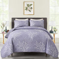 DJY Purple Quilt Set King Size Branch Botanical Bedspread Coverlet Set | 3 by HOME