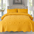 Cmfshape Floral Embroidery Quilt Set, 3 Pieces Queen Quilt Bedding Set by cmfshape-quiltset