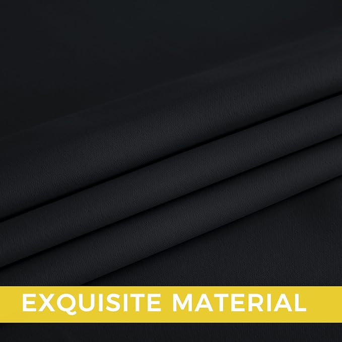 NICETOWN 100% Black Out Curtains 96 Inches Long 2 Panels - Image 5