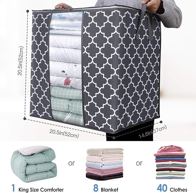 Storage Bags 6 Pack 100L Clothes Organization and Storage Containers | Large - Image 2