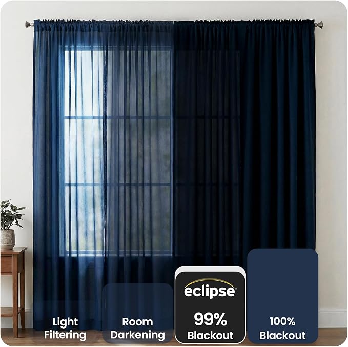 Eclipse Kendall Blackout Rod Pocket Curtain - Image 4
