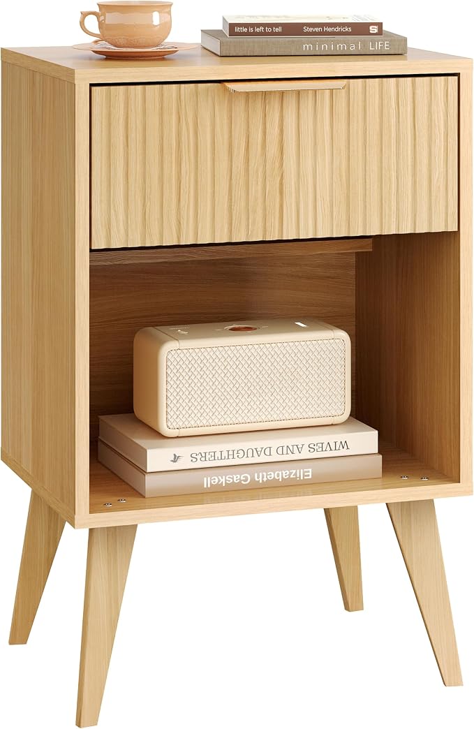 YAUKOMEL Fluted Nightstand - Image 4