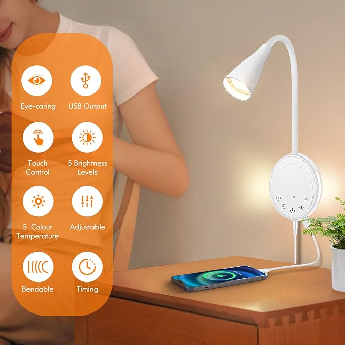 SANKEDOU LED Wall Mount Reading Light, Bedside Reading Lights - Image 7