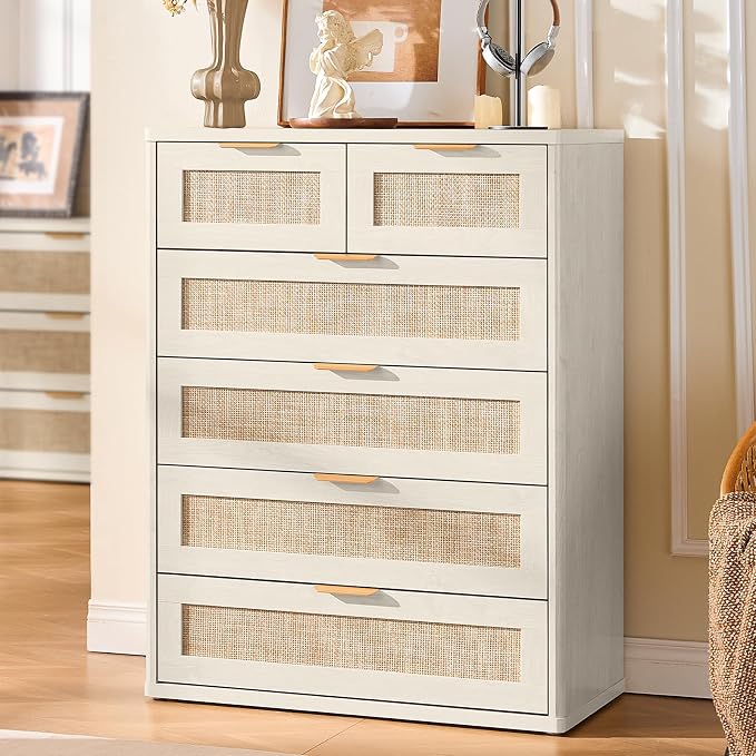 LEYAOYAO Rattan Dresser for Bedroom - Image 6