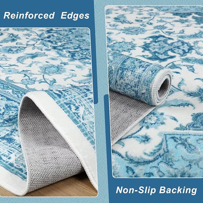 Macgace Washable Vintage Area Rug - Image 4