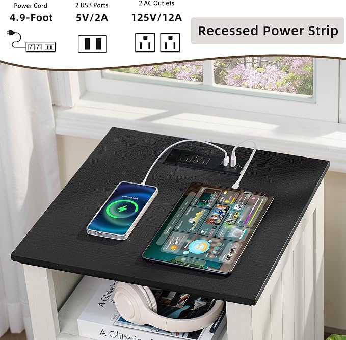 Joaxswe 18" Farmhouse Nightstand - Image 5