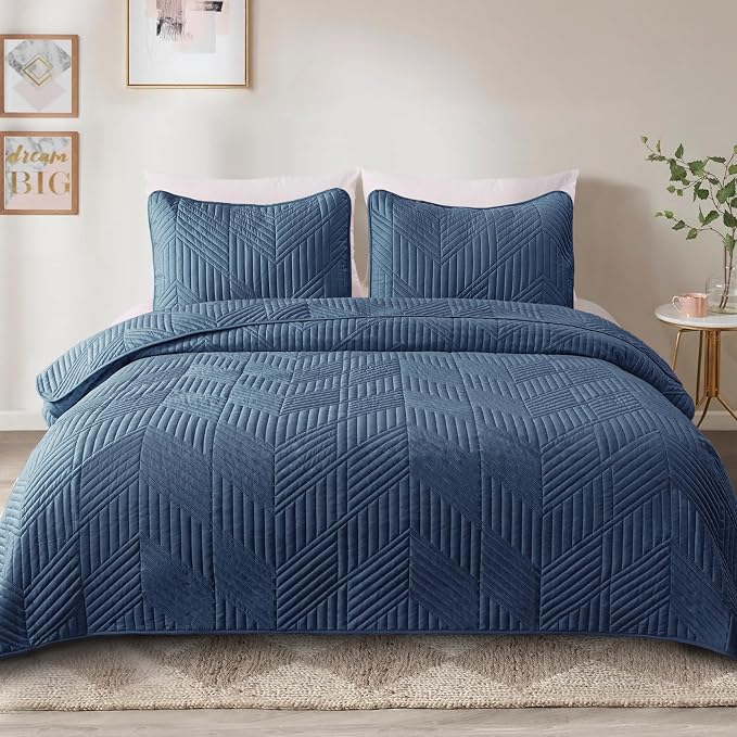 Exclusivo Mezcla Ultrasonic Twin Quilt Bedding Set, Soft Microfiber, Modern - Image 2