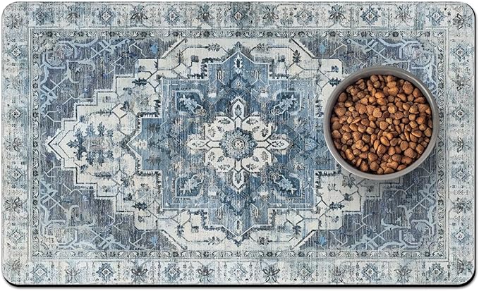 Pet Food Mats for Floor, Absorbent Dog Mat for Food and Water Dispenser Mat, Dog Food Mat Quick Dry Cat Food Mat Pet Supplies